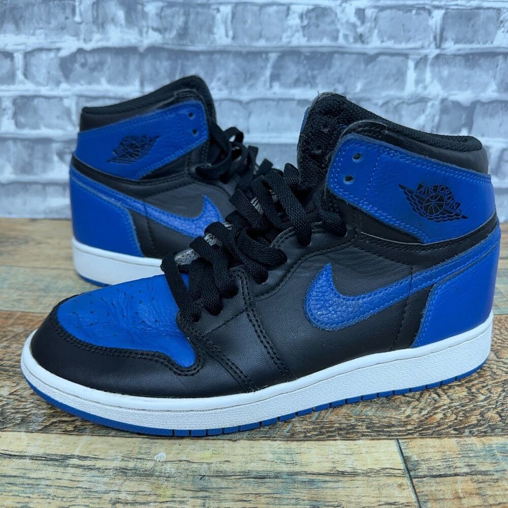 Nike Air Jordan 1 Retro High OG Royal Blue Black 2017 575441-007 Youth Size 5.5Y